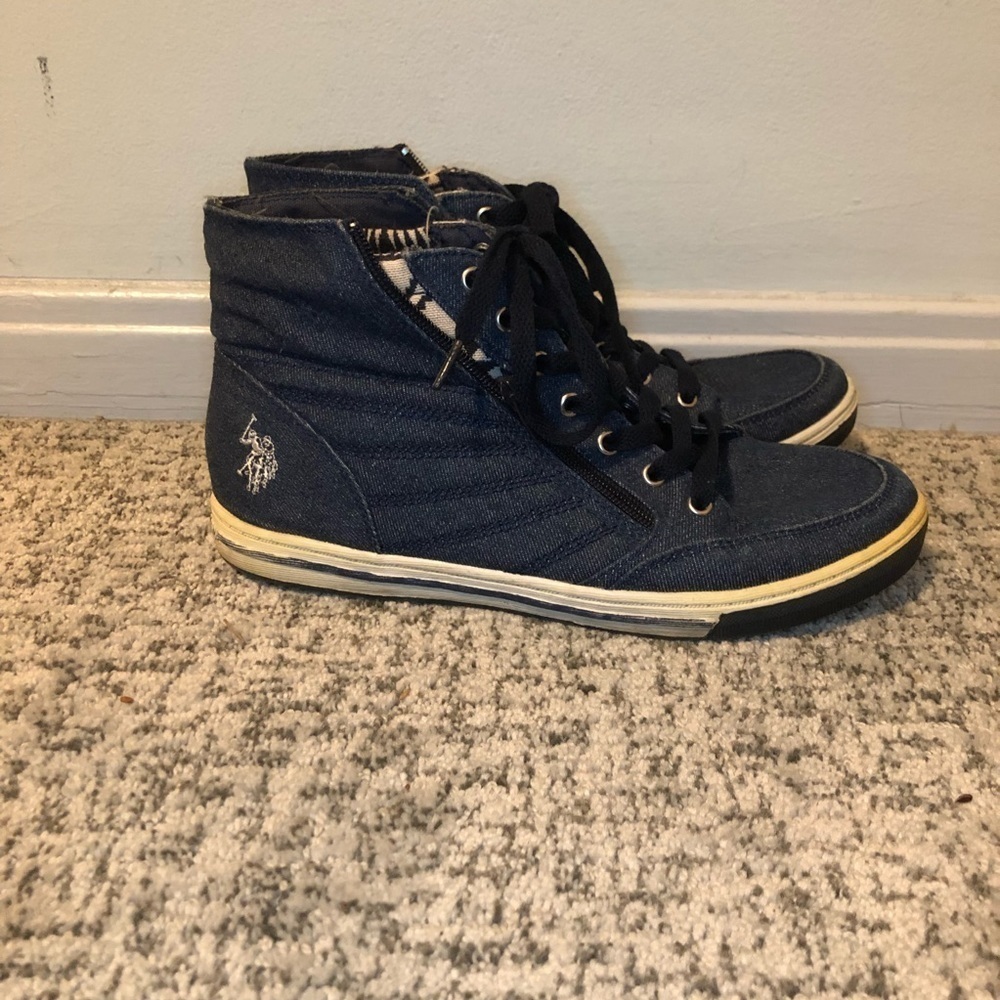U.S. Polo Assn Denim Mila High-Top Sneakers Size 9
